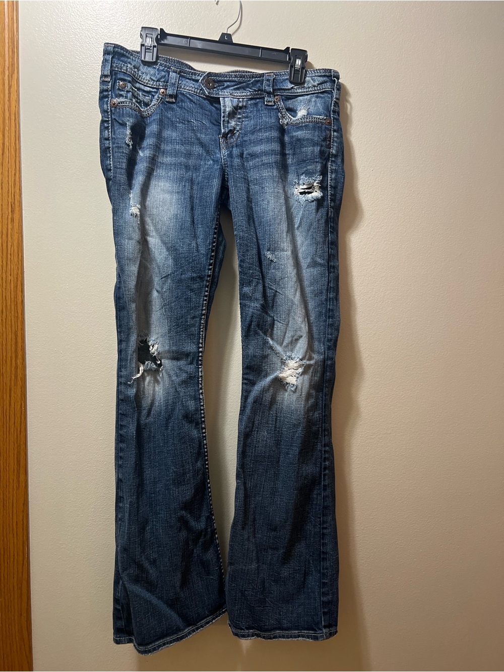 Silver Jeans Tuesday Distressed Bootcut Jeans